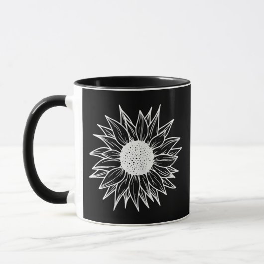 ひまかわいらし花数々の色の野花 マグカップ (左)