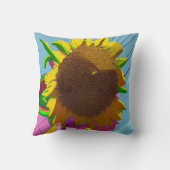 ひまはっきりした花 クッション (裏面)