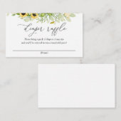 ひまわりおむつラッフルインサートカード エンクロージャーカード (正面/裏面)