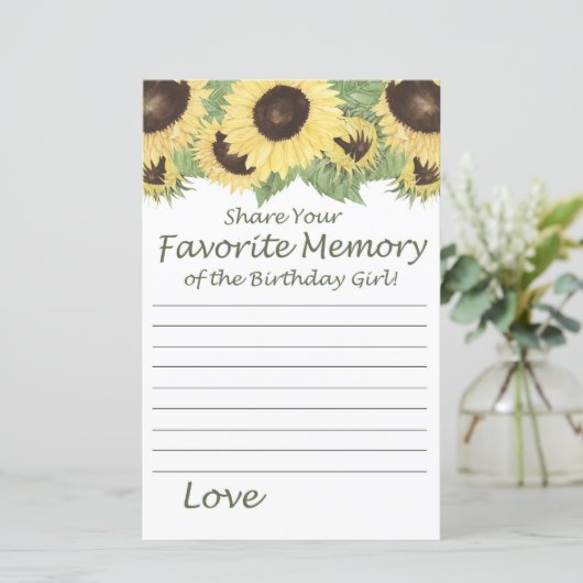 ひまわりお気に入りのの記憶誕生日ガール (スタンド正面)