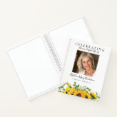 ひまわりお祝いオブライフ葬儀ゲストブック ノートブック (内部)