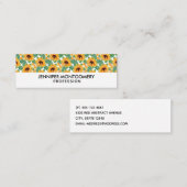 ひまわりかわいらしの黄色と緑のパターン スキニー名刺 (正面/裏面)