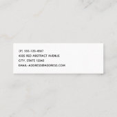 ひまわりかわいらしの黄色と緑のパターン スキニー名刺 (裏面)