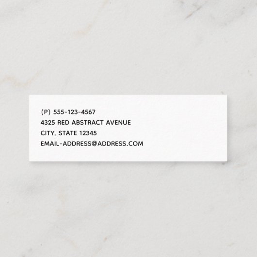 ひまわりかわいらしの黄色と緑のパターン スキニー名刺 (裏面)