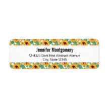 ひまわりかわいらしの黄色と緑のパターン