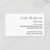 ひまわりかわいらしの黄色と緑のパターン 名刺 (裏面)