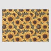 ひまわりかわいらしイラストレーションオールオーバープリント 薄葉紙 (正面)
