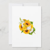 ひまわりかわいらしフローラベビー散布招待状 招待状 (裏面)
