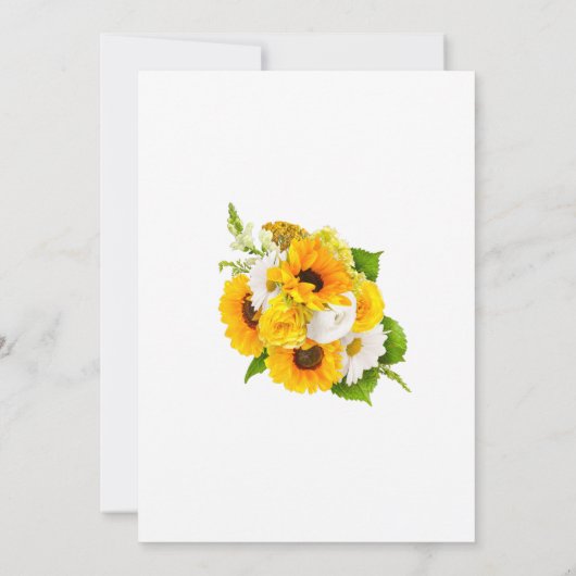 ひまわりかわいらしフローラベビー散布招待状 招待状 (裏面)