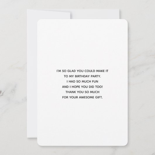 ひまわりかわいらし柄イエロー&グリーンありがとう サンキューカード (裏面)