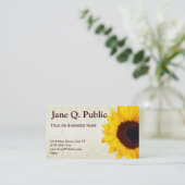ひまわりかわいらし花は名刺テンプレートを渦巻き 名刺 (スタンド正面)