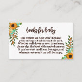 ひまわりかわいらし花赤ちゃんシャワーベビー本 エンクロージャーカード (正面)