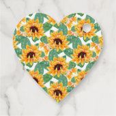 ひまわりかわいらし花黄&緑パターンありがとう フェイバータグ (裏面)