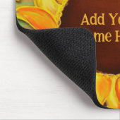 ひまわりかわいらし黄色インスピレーションマウスパッド マウスパッド (コーナー)