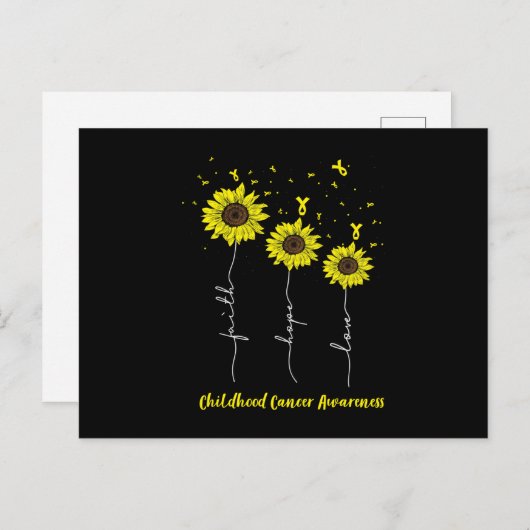 ひまわりがんを愛する信仰ホープ 案内ポストカード (正面/裏面)