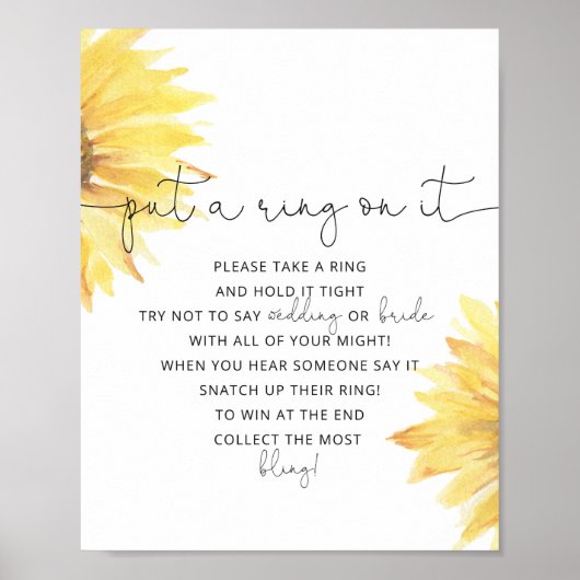 ひまわりがリングをプレゼントするゲームのポスター ポスター (正面)