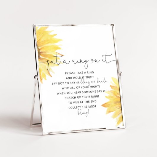 ひまわりがリングをプレゼントする ゲームのポスター ポスター