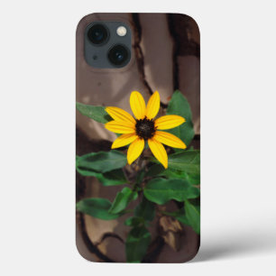ひまわりが割れた泥から育つ iPhone 13ケース