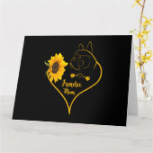 ひまわりが好きなフレンチママ フレンチ好きな人 カード (黄色い花)