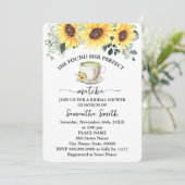 ひまわりが彼女にぴったりの抹茶 ブライダルシャワーを発見 招待状 (スタンド正面)