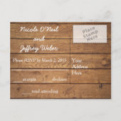 ひまわりが描かれた素朴なメイソンジャー インビテーションポストカード (裏面)