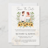 ひまわりが日程をセーブ 招待状 (正面)