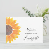 ひまわりが私のフラワーガールになってくれる? 招待状 (スタンド正面)