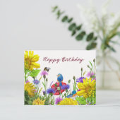 ひまわりたちよ、野の花たちよ、お誕生日おめでとう ポストカード (スタンド正面)
