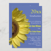 ひまわりでのお祝い、卒業式。 招待状 (正面/裏面)