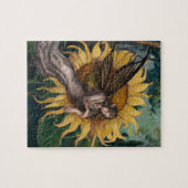 ひまわりで眠る美しい妖精 ジグソーパズル (横)