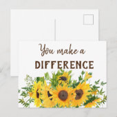 ひまわりとあなたがいるからこそ 違いが生まれる ポストカード (正面/裏面)