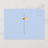 ひまわりとひよけの少年 ライトブルーのベイビーシャワー 郵送で ポストカード (裏面)