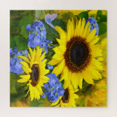 ひまわりとアジサイ ジグソーパズル (横)