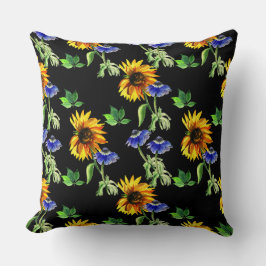 ひまわりとアネモネ クッション