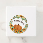 ひまわりとオレンジかぼちゃのサンキュー フェイバータグ (インサイチュ)