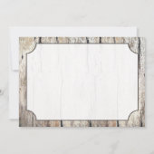 ひまわりとカウボーイブーツの木目調 ブライダルシャワー 招待状 (裏面)