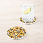 ひまわりとシトラスの秋のホームデコ コースター (側面)