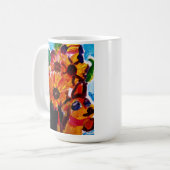 ひまわりとチワワ コーヒーマグカップ (正面左)