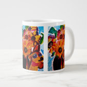 ひまわりとチワワ ジャンボコーヒーマグカップ (正面右)