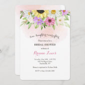 ひまわりとデイジーの招待状 招待状 (正面/裏面)