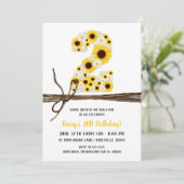 ひまわりとデイジー TWO 2 2歳の誕生日パーティー 招待状 (スタンド正面)