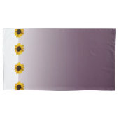 ひまわりとナス色のフェード、2デザイン 枕カバー (正面左)