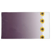 ひまわりとナス色のフェード、2デザイン 枕カバー (正面右)