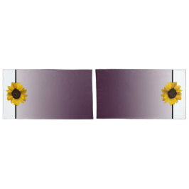 ひまわりとナス色のフェード、2デザイン 枕カバー