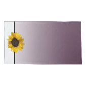 ひまわりとナス色のフェード、2デザイン 枕カバー (裏面-左)