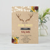 ひまわりとバラと鹿の角 テーマ 招待状 (スタンド正面)