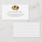 ひまわりとバラの封筒カード エンクロージャーカード (正面/裏面)