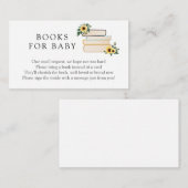 ひまわりとパンプキンのベビー向けブックカード エンクロージャーカード (正面/裏面)