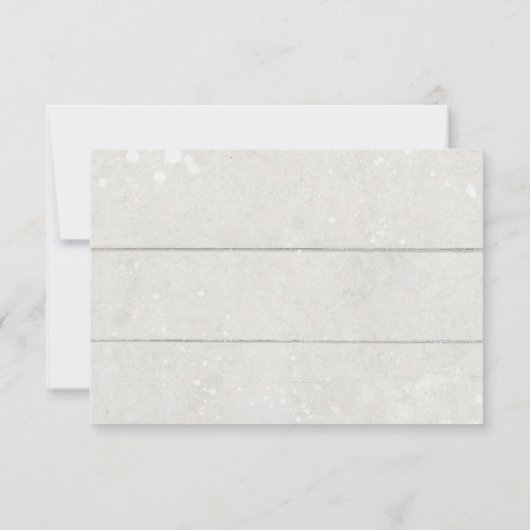 ひまわりとピンクの花のルースドパンプキンウッドの出欠確認カード 招待状 (裏面)