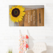 ひまわりとブライダルベールのカントリーウェディング 横断幕 (インサイチュ)